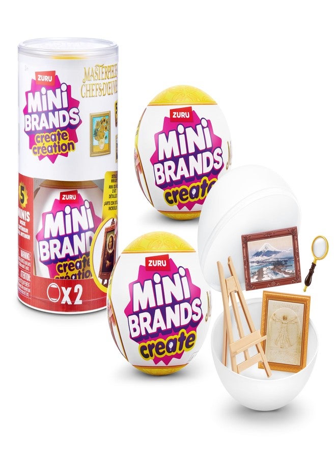 Mini Brands Create Mini Masterpieces Series 1, Capsule 2 Pack by ZURU, Real Miniature Masterpiece Creations Collectible Toy - Image 1